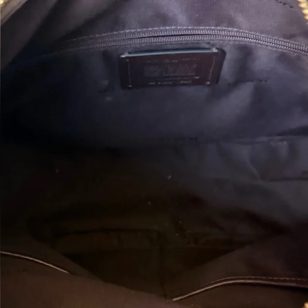 Coach Sutton Hobo Bag Polished Pebble Leather Scallop Rivets Crossbody Style7643 - Picture 13 of 15